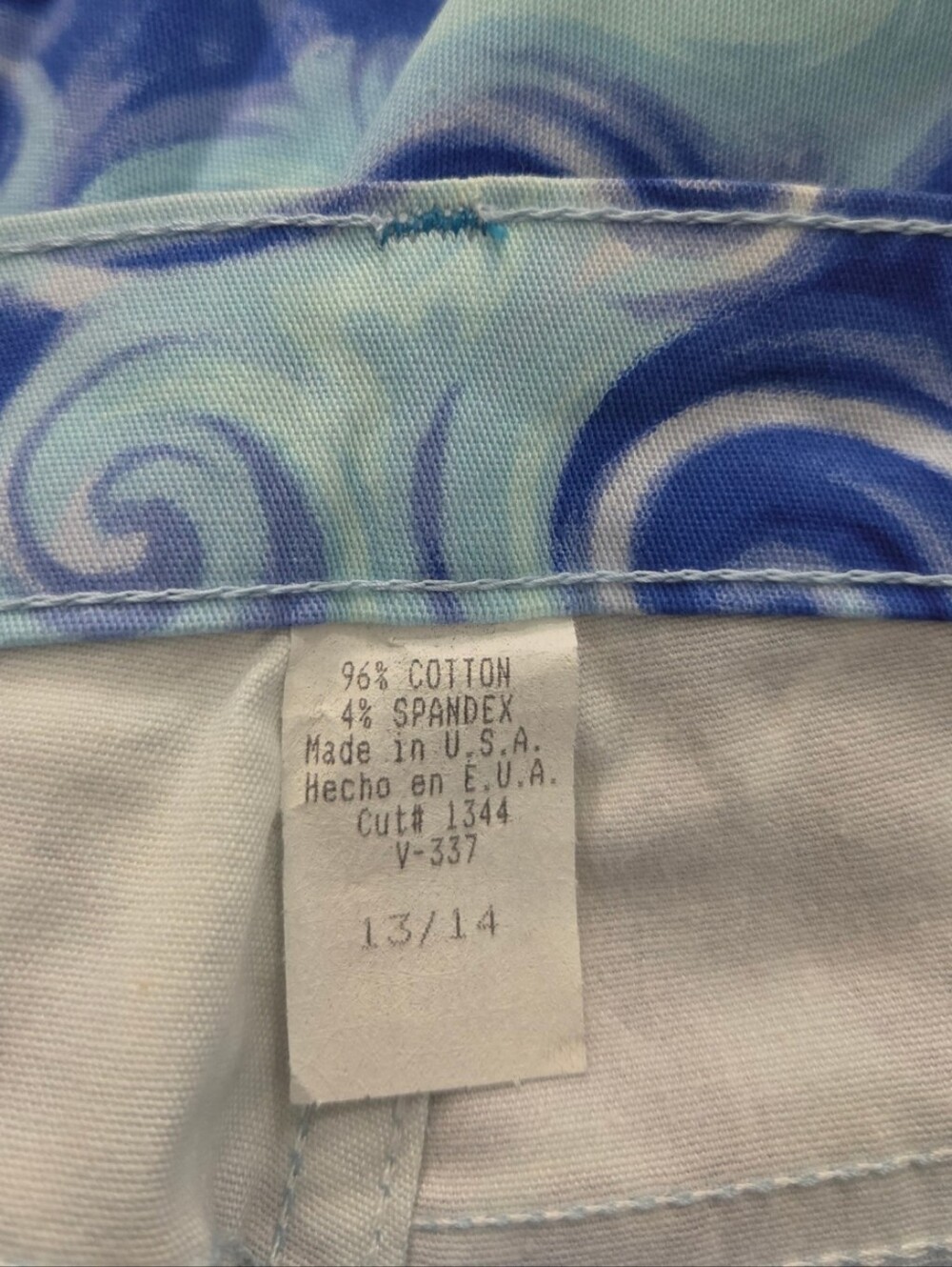 Vintage Y2K Flare Jeans Size 13/14 Blue Swirl Lizzie McGuire Made In USA Costume